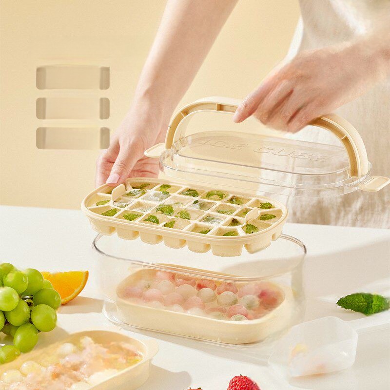 Двухслойная форма для кубиков льда, ящик для хранения